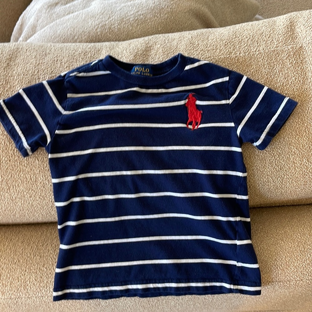 Polo by Ralph Lauren t-shirt navy w white stripes